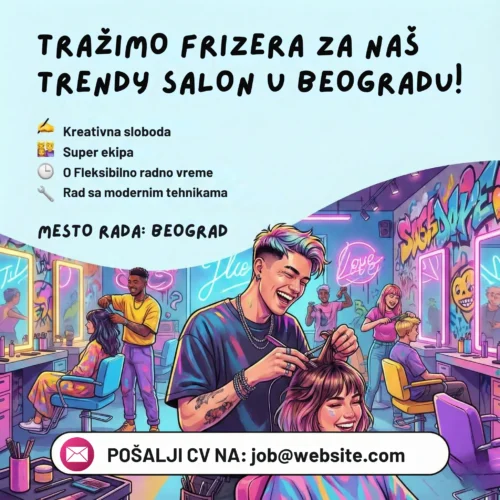 Frizer u modernom salonu