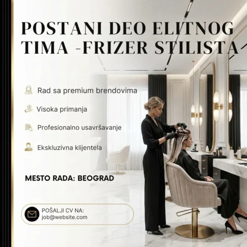 Frizer u luksuznom salonu