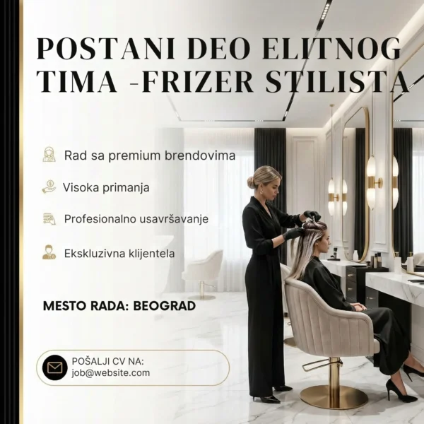 Frizer u luksuznom salonu