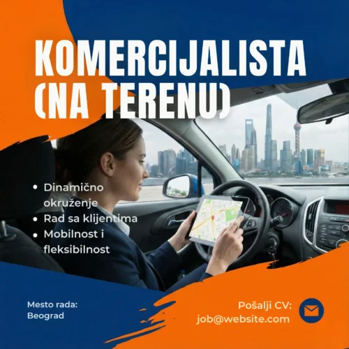 Oglas za posao Komercijalista Vozilo Šablon Covek vozi i telefonira (handsfree)