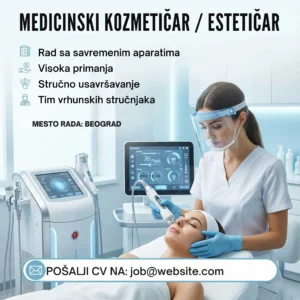 Kozmeticar radi tretman lica aparatom