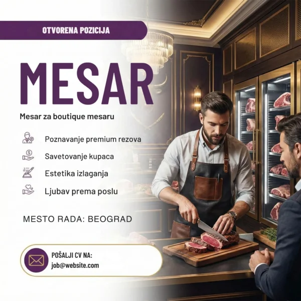 Mesar u luksuznoj mesari