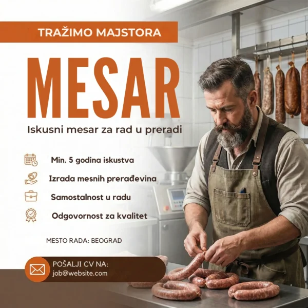 Mesar sece meso oglas