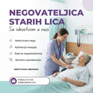 Oglas za posao Negovateljica Starih Lica Šablon Negovateljica pomaze baki u krevetu