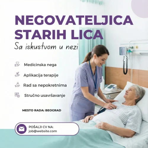 Negovateljica pomaze baki u krevetu