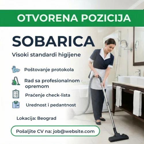 Zena cisti dnevnu sobu