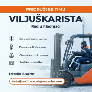 Viljuskar u hladnjaci sa robom