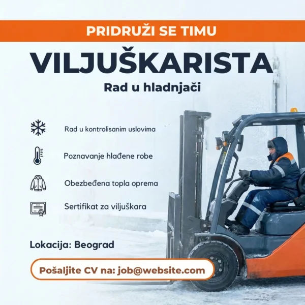 Viljuskar u hladnjaci sa robom