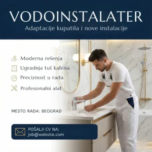 Vodoinstalater popravlja sudoperu