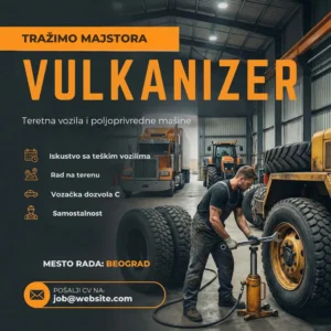 Vulkanizer menja gumu na traktoru