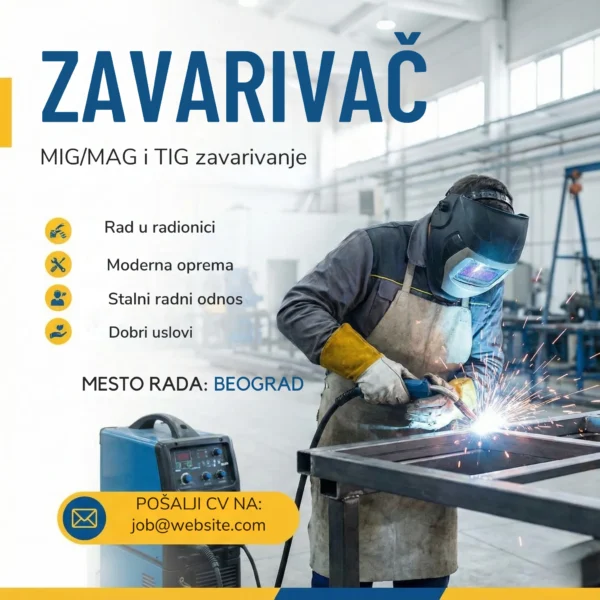 Zavarivac sa maskom vari