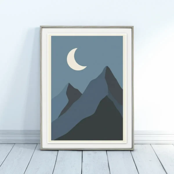 Planine pod mesečinom poster