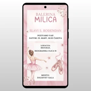 Ilustracija balerine i labuda