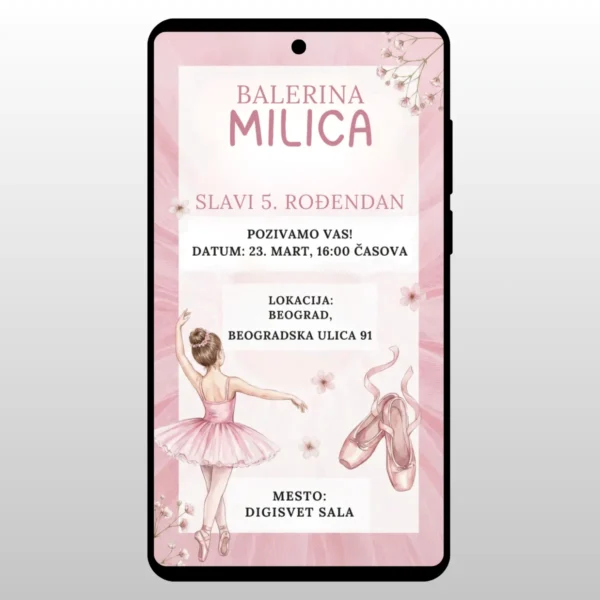 Ilustracija balerine i labuda