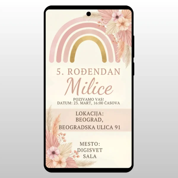 Pastelna duga u boho stilu