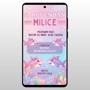 Pozivnica Za Rođendan Delfini More Delfini koji skacu u moru