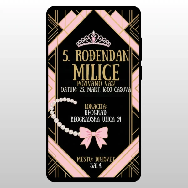 Crno-zlatni art deco dizajn