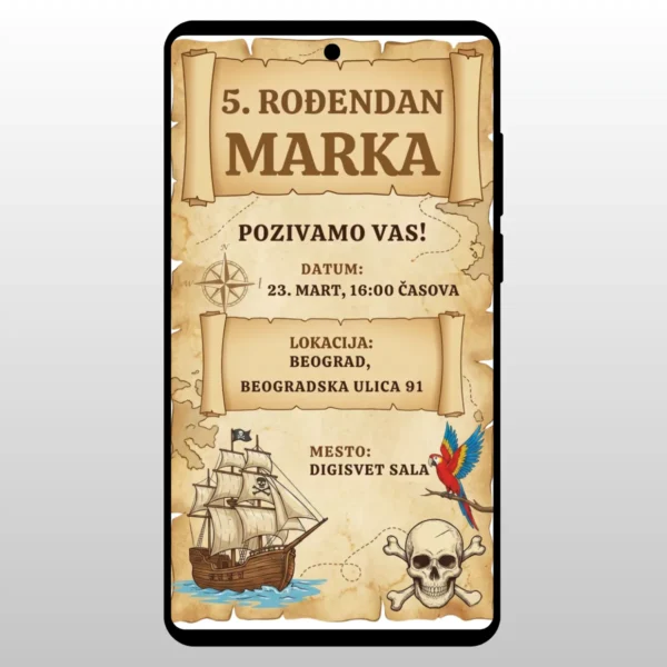 Stara mapa blaga i brod