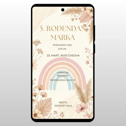 Duga u boho pastelnim bojama