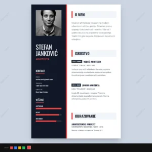 CV sa jakim vizuelnim identitetom