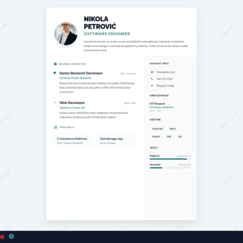 cleanprocv Univerzalni CV šablon