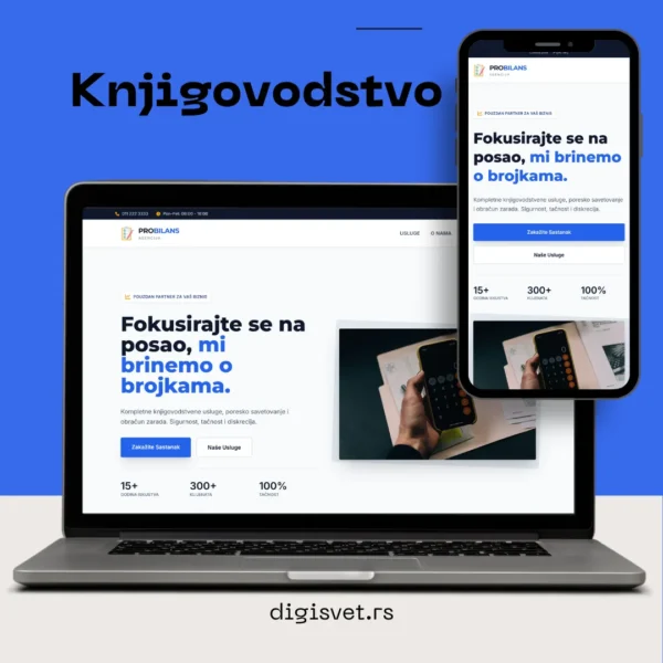 HTML Sajt za Knjigovodstvenu Agenciju – Profesionalan
