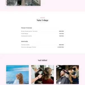 HTML Sajt za Frizerski Salon – Moderan Beauty Template