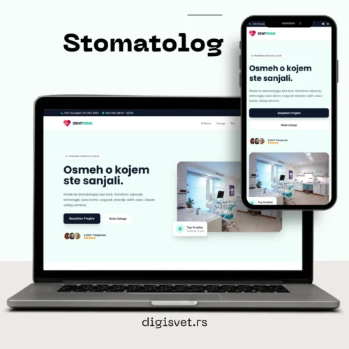 stomatolog HTML Sajt za Stomatološku Ordinaciju – Moderan Dizajn