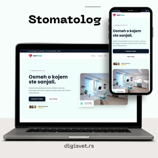 HTML Sajt za Stomatološku Ordinaciju – Moderan Dizajn