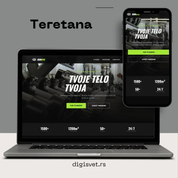 teretana HTML Sajt za Teretanu – Moderan Fitness Template
